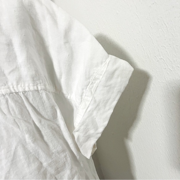 Baird Mcnutt J. Crew Women’s Medium Irish Linen White Button Down Business EUC - Picture 6 of 13